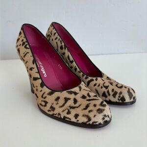 Auth VTG Y2K EMANUEL UNGARO Pony Hair Heels